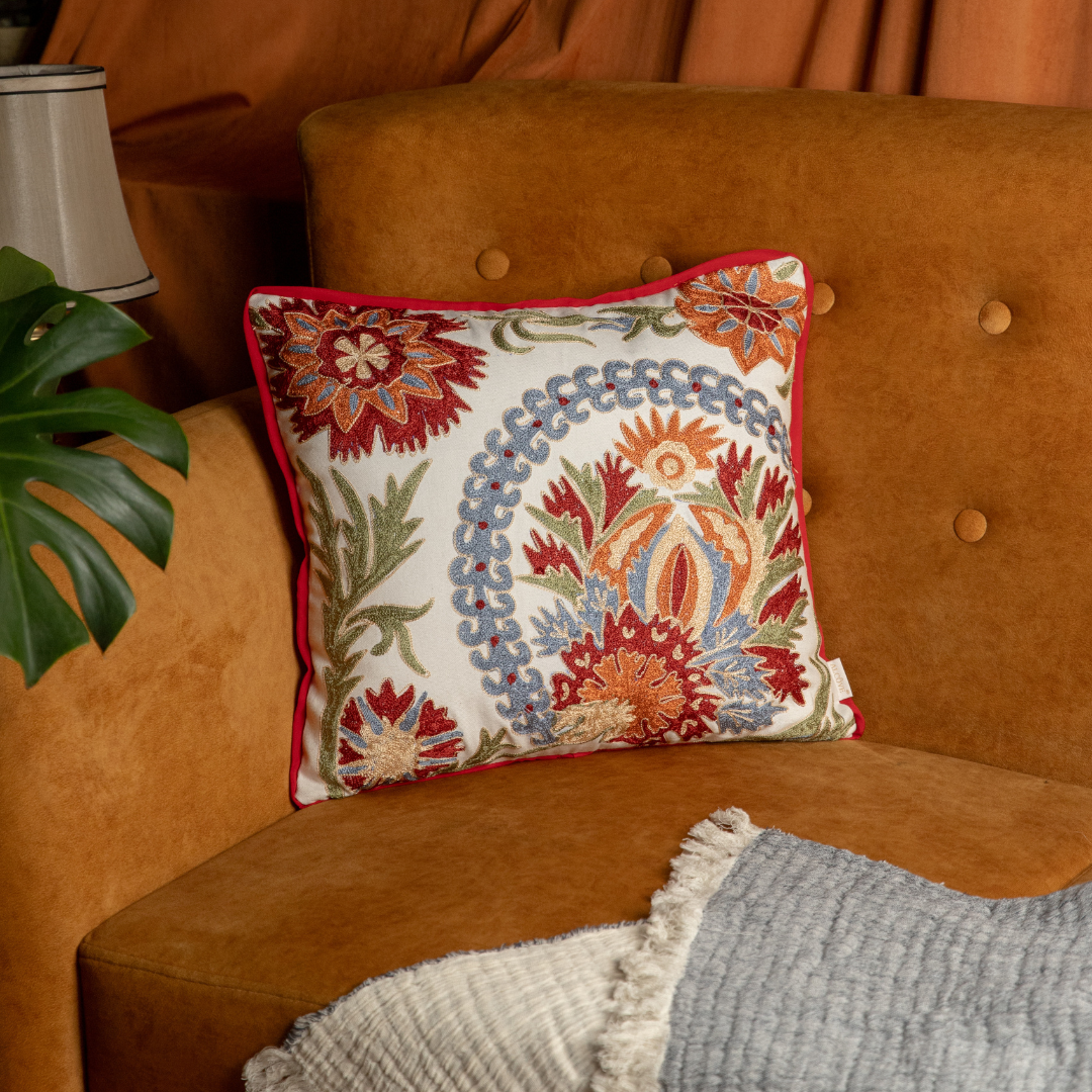 Florent Embroidered Cushion Cover
