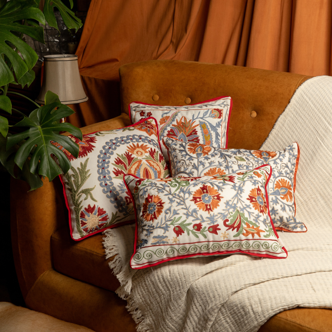 Florent Embroidered Cushion Cover