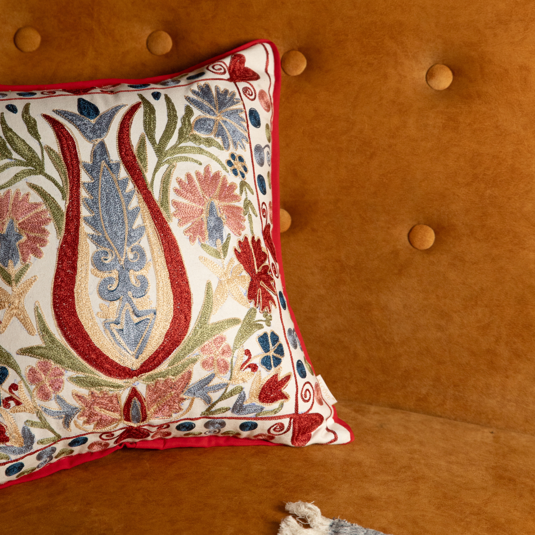 Laleh Embroidered Cushion Cover