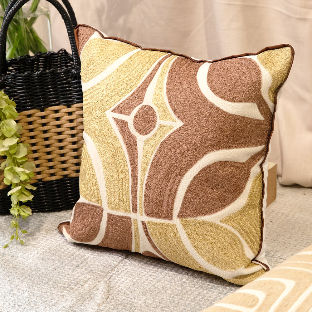 Linear Crewel Cushion Cover