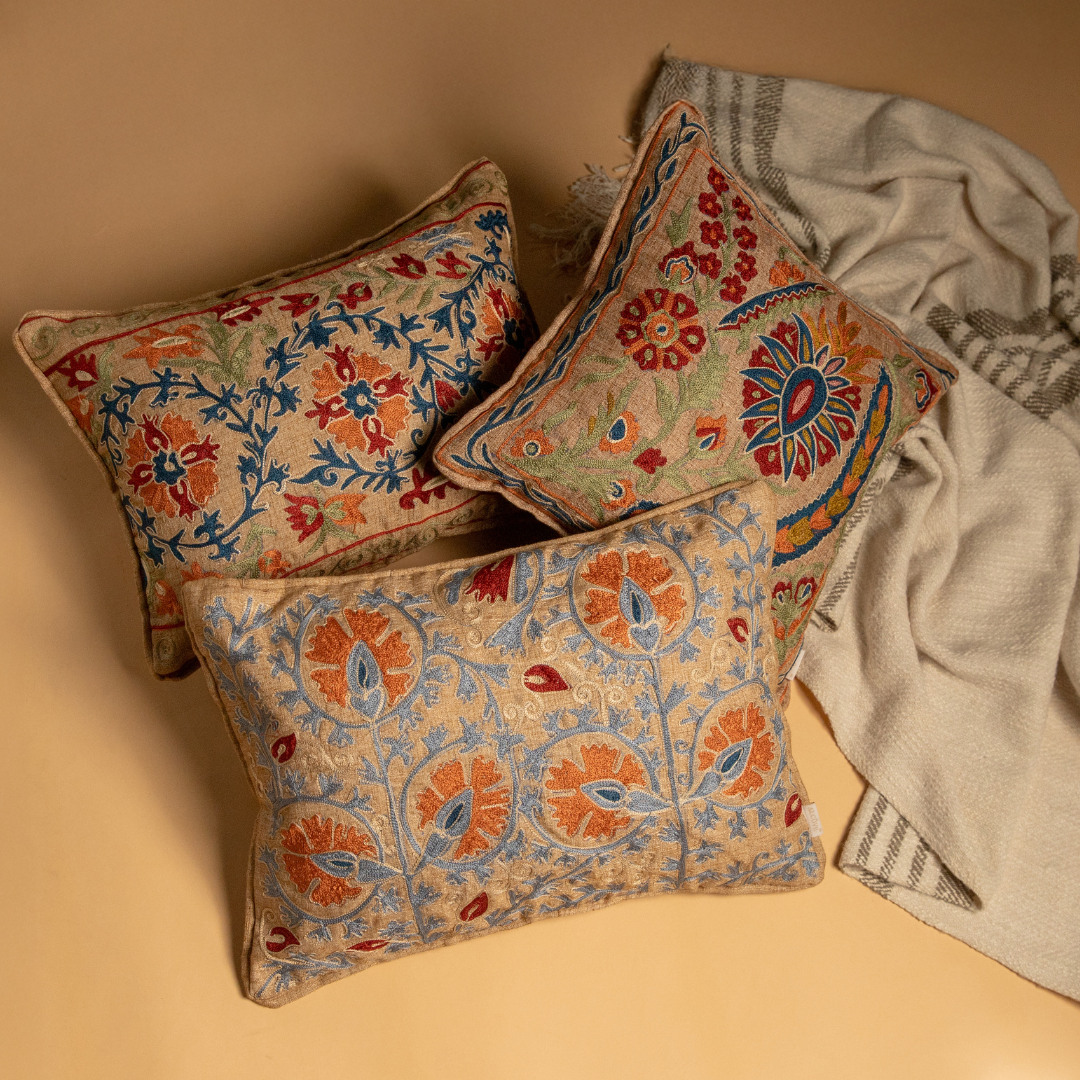 Mehru Embroidered Cushion Cover