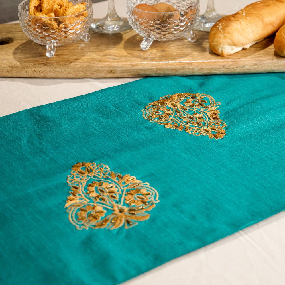 Green & Mustard Motif Runner
