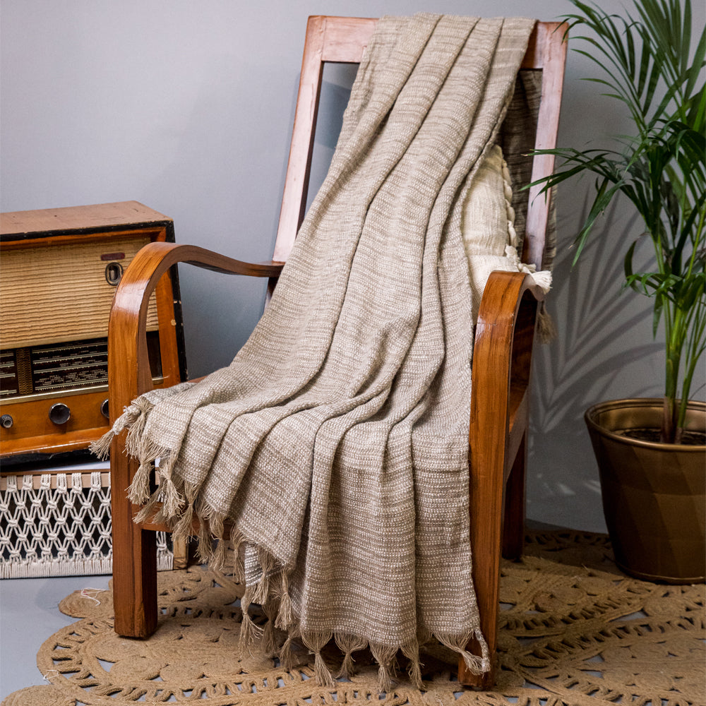Jute Beige Throw