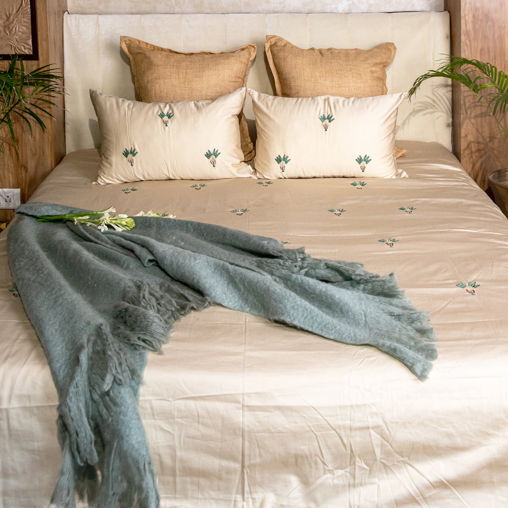 Palm Embroidered Bedding (set of 3)