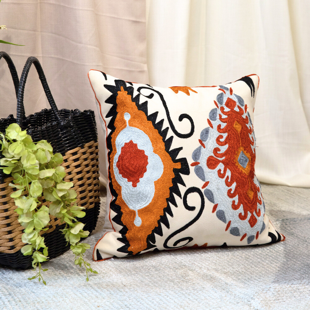 Kilim Aari Cushion Cover