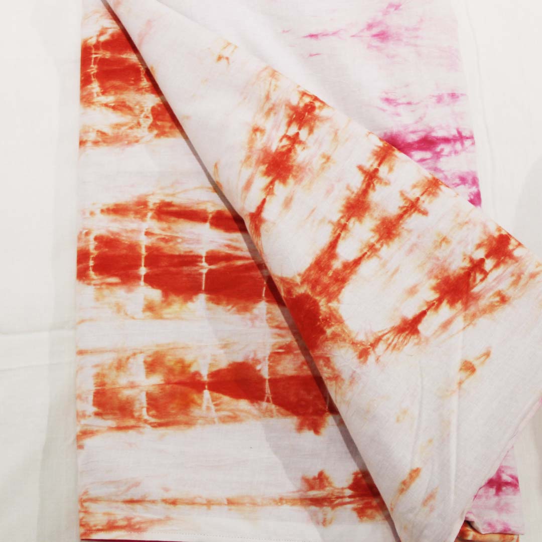 Flamingo Shibori Cotton Bedspread (set of3)