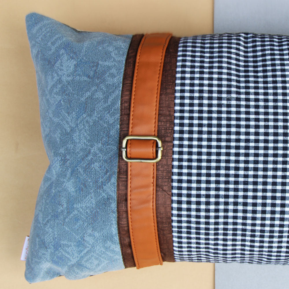 Checky Belted cushion