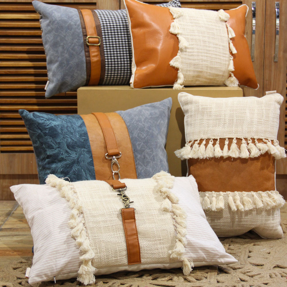 Checky Belted cushion
