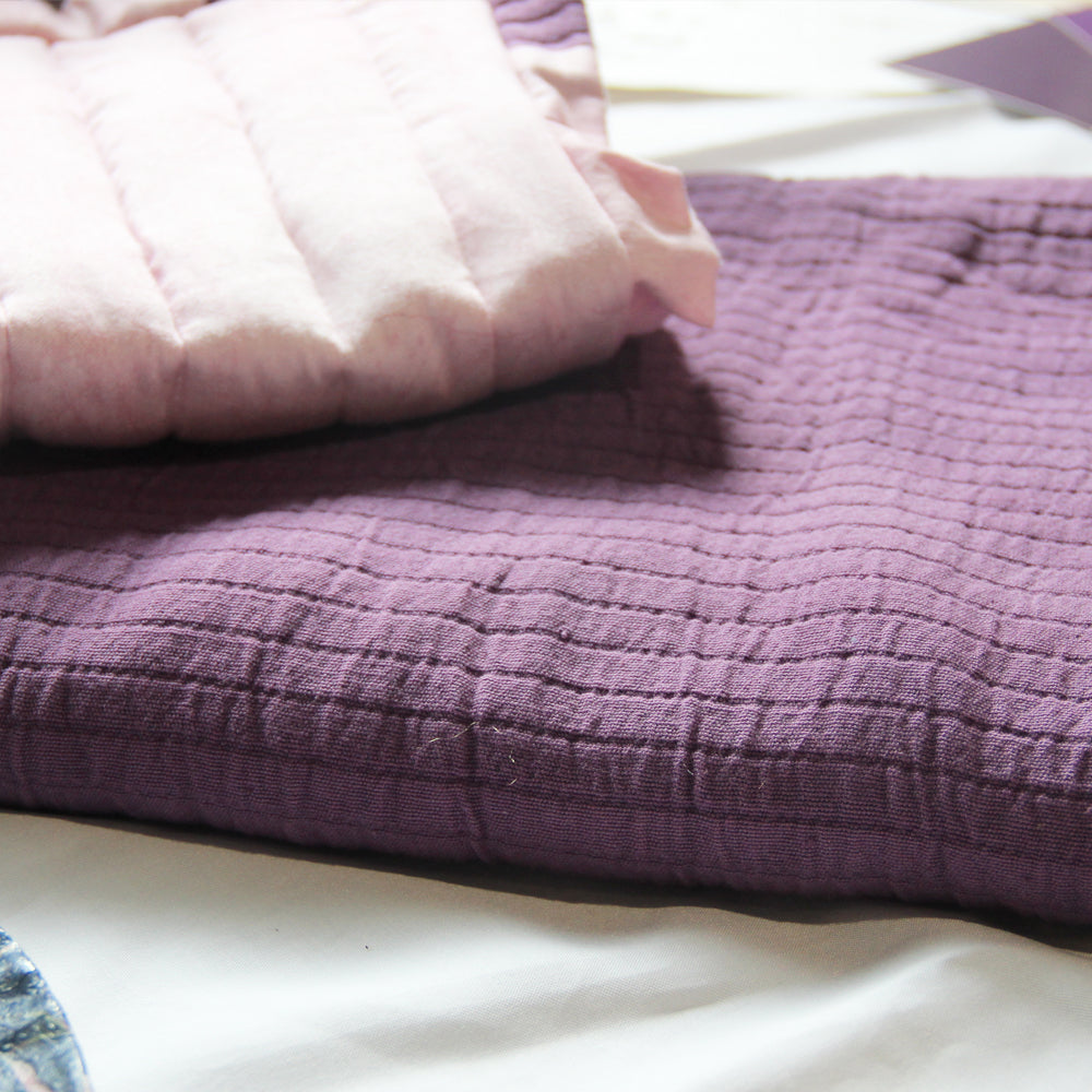 Eggplant Stripe Bedspread (Set Of 3)