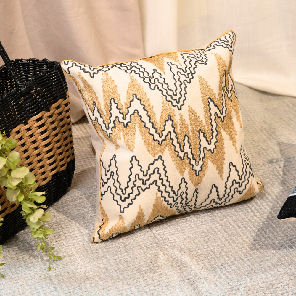 Chevron Bliss Embroiderd Cushion Cover