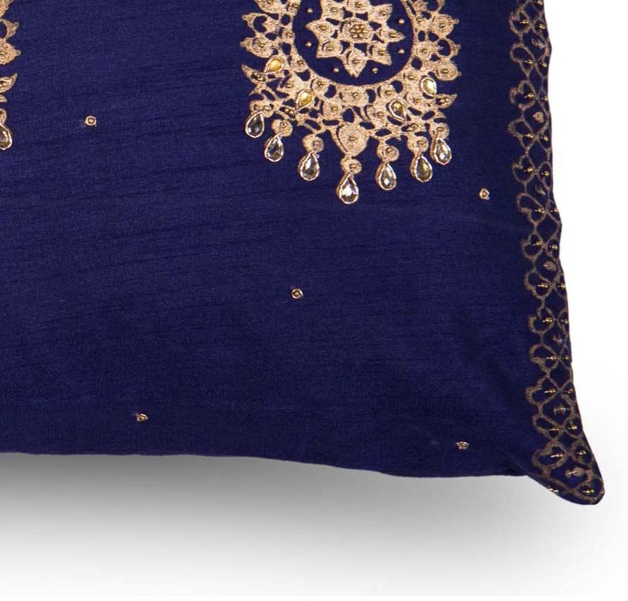Navy Chandelier Printed Cushion Cover
