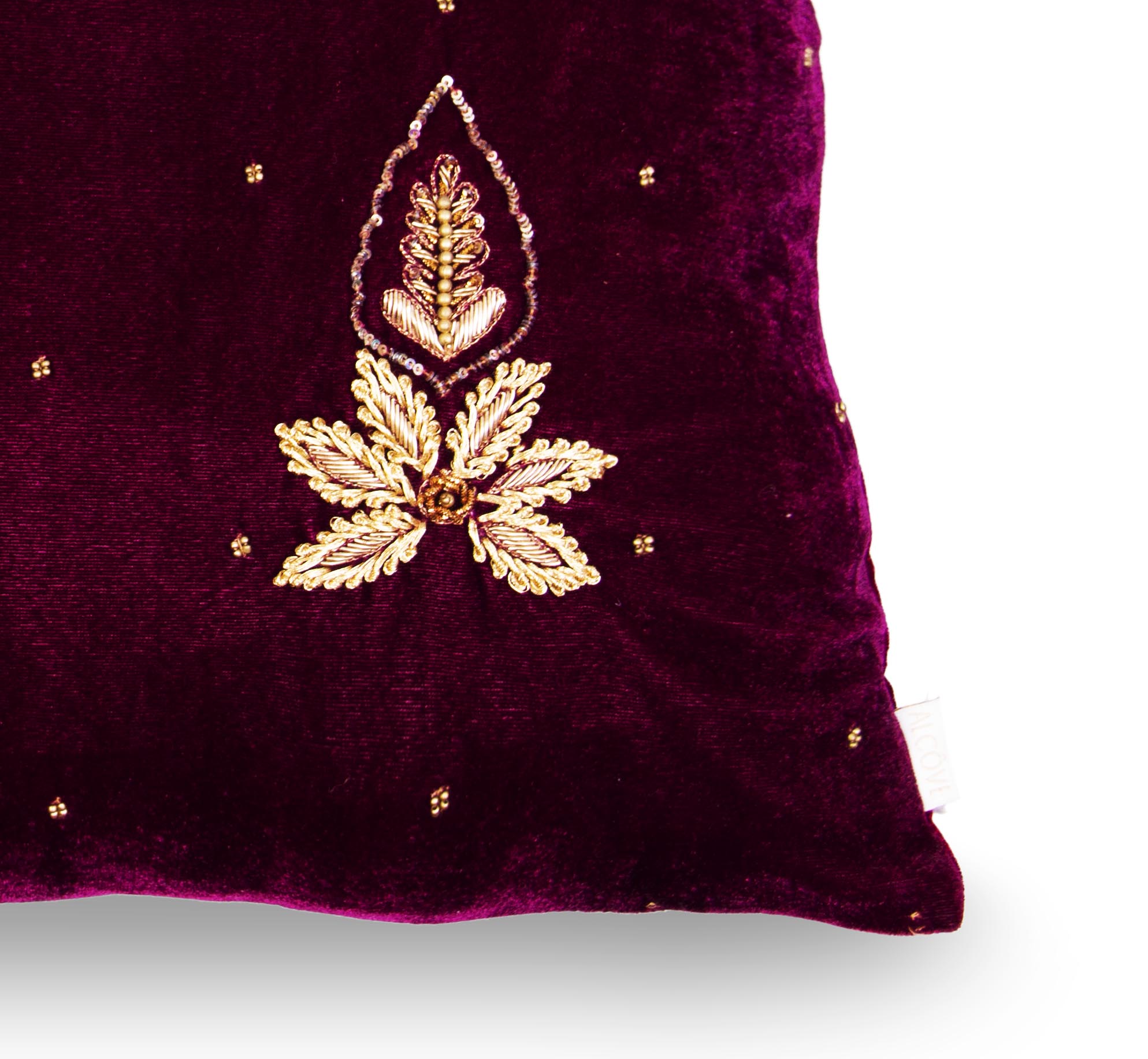 Pink velvet zardozdi  cushion cover