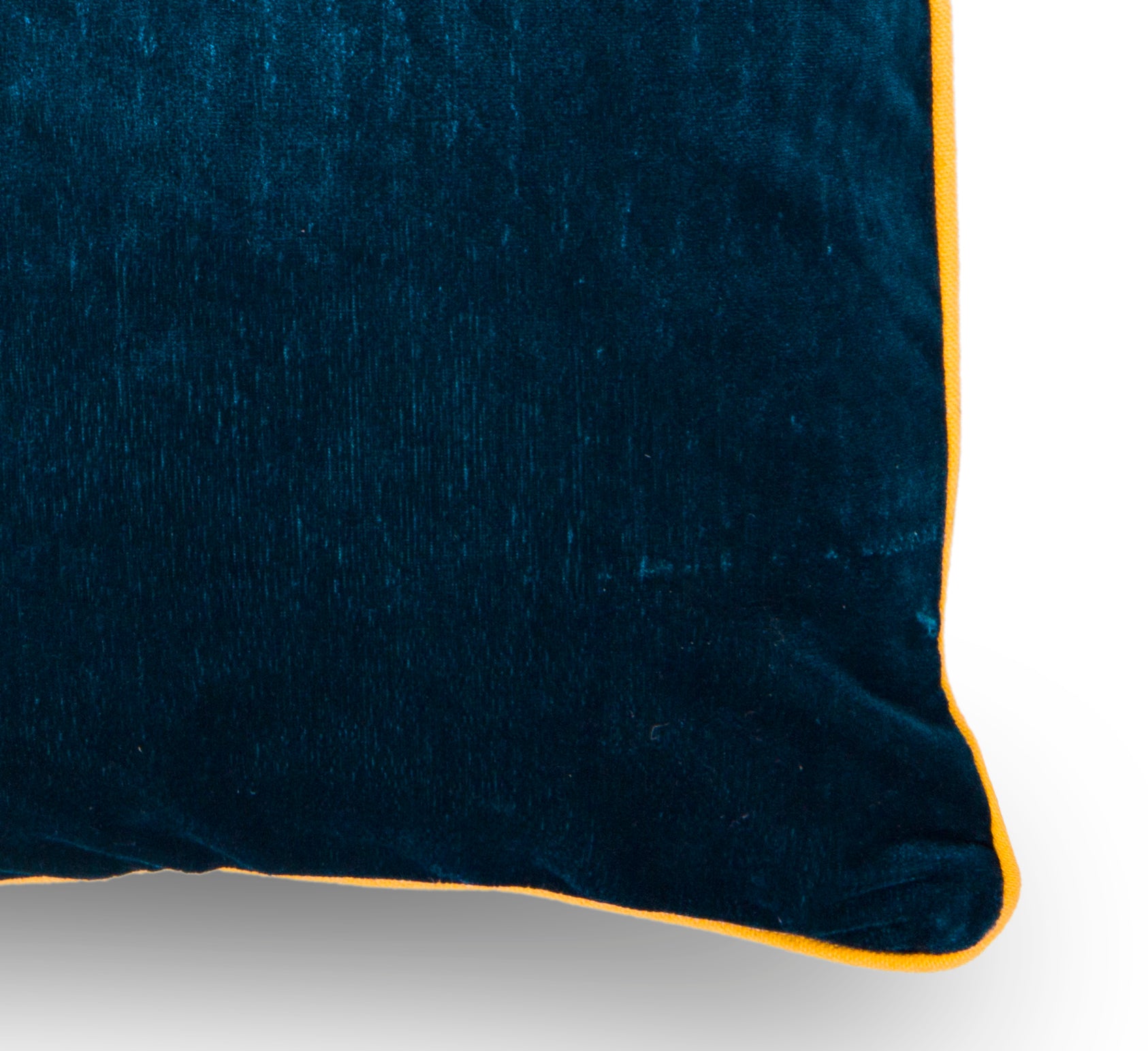 Teal green contrast piping cushion cover