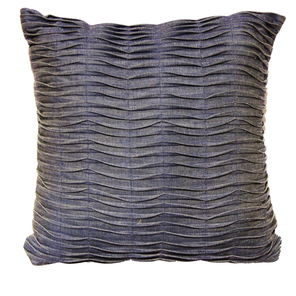 Denim Pleated Cushion Cover