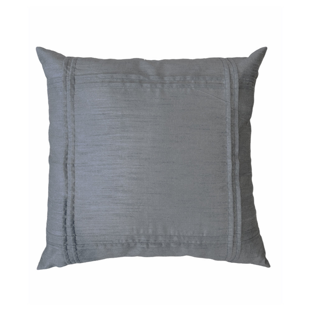 Grey basic plaeted cushion