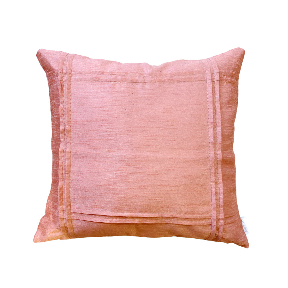 Peach basic pleated cushion
