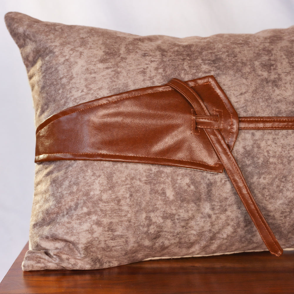 Chocolate Belted Cushion Cover