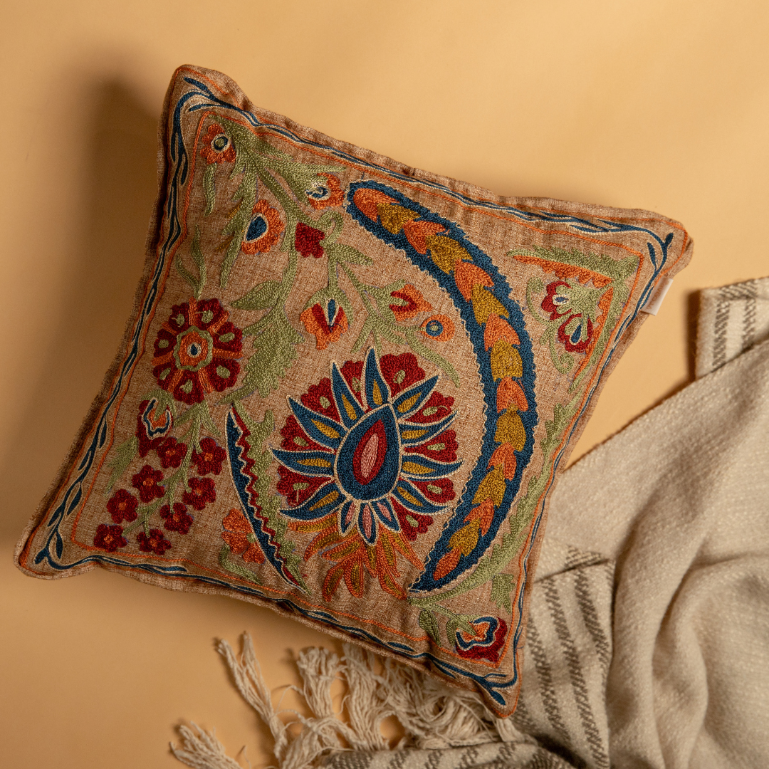 Mehru Embroidered Cushion Cover