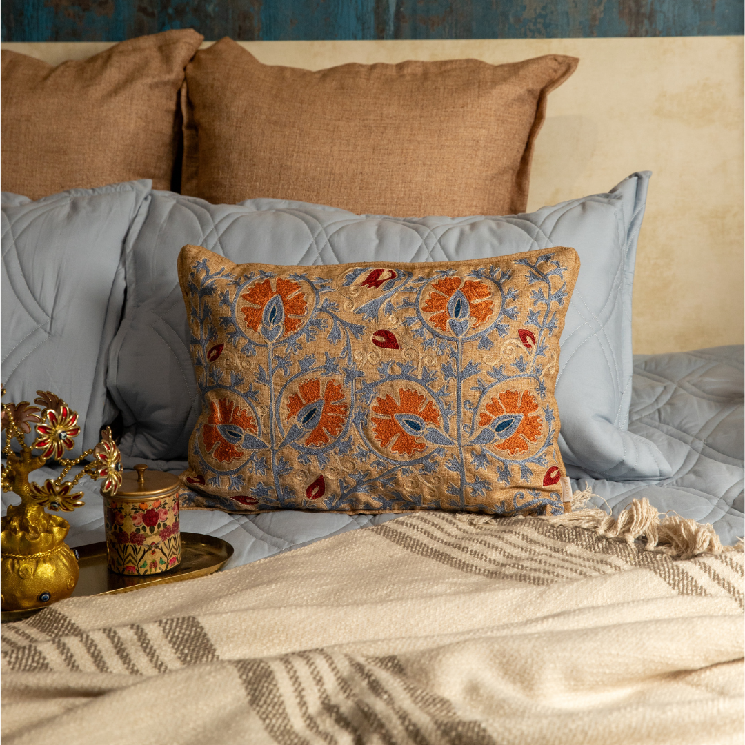 Tessella Embroidered Cushion Cover
