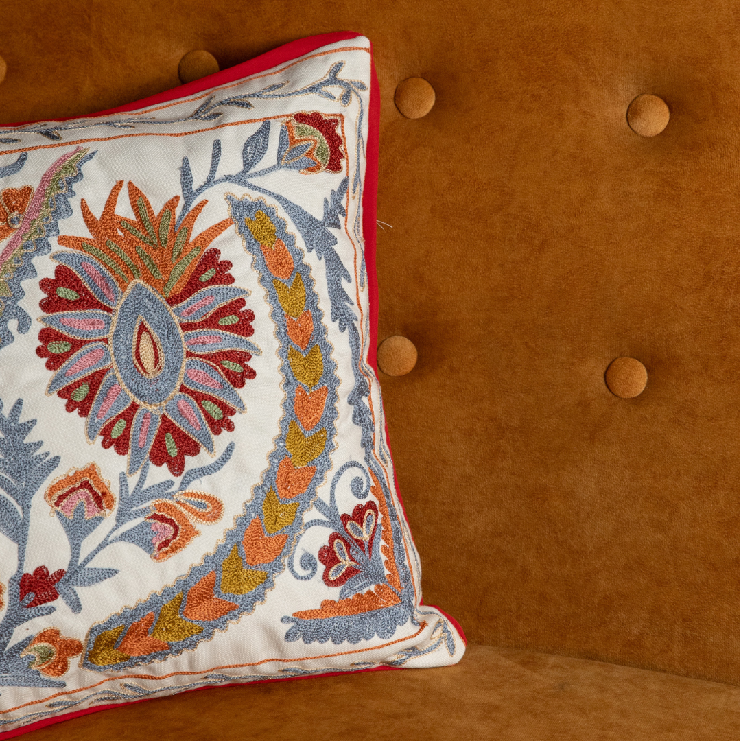 Aven Embroidered Cushion Cover