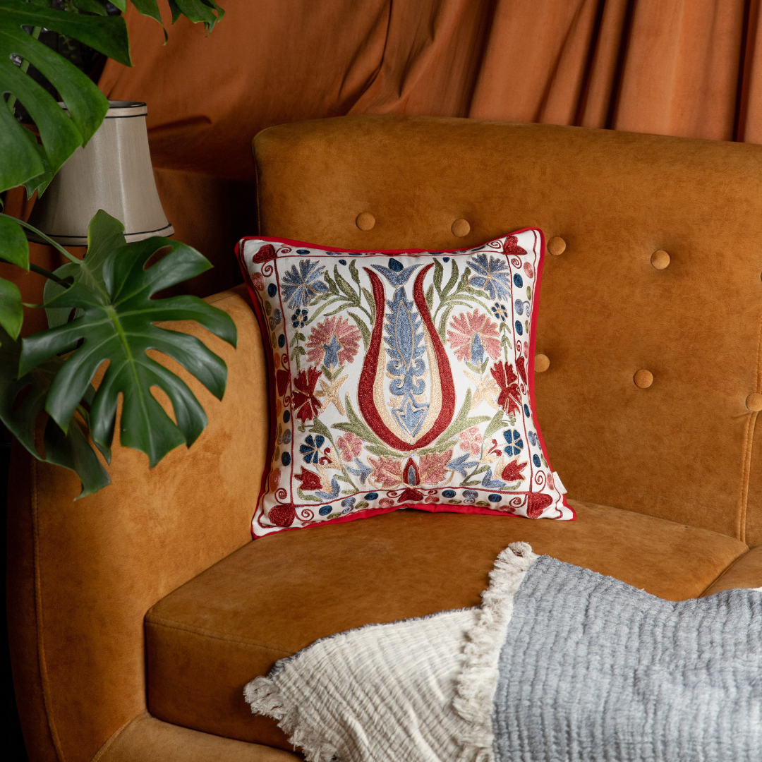 Laleh Embroidered Cushion Cover