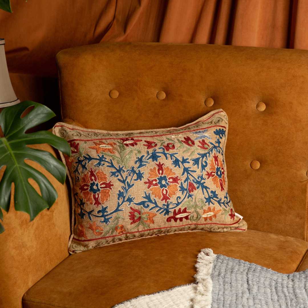 Elowen Embroidered Cushion Cover