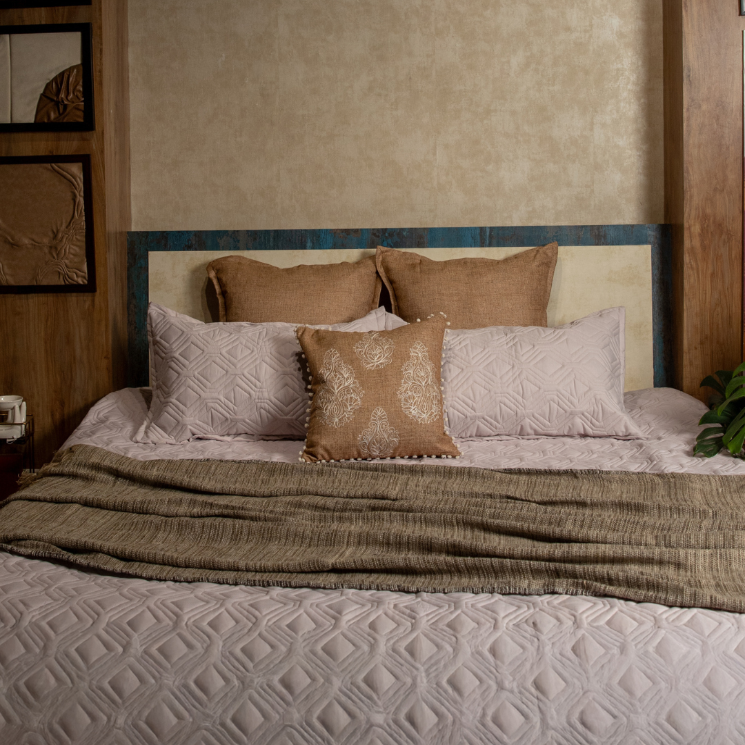 Lilac Quilted Bedspread ( Set of 3 )