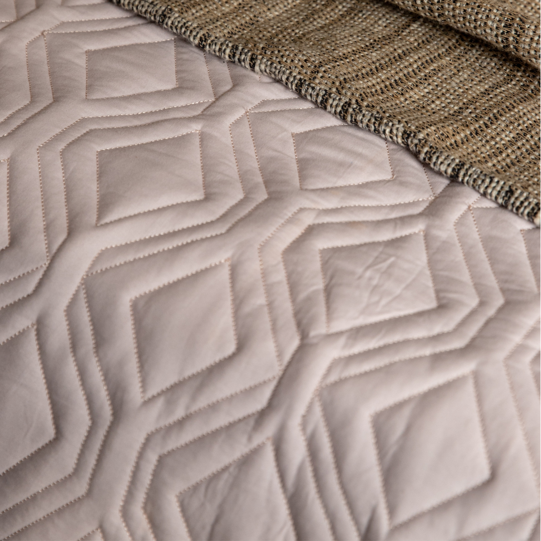 Lilac Quilted Bedspread ( Set of 3 )