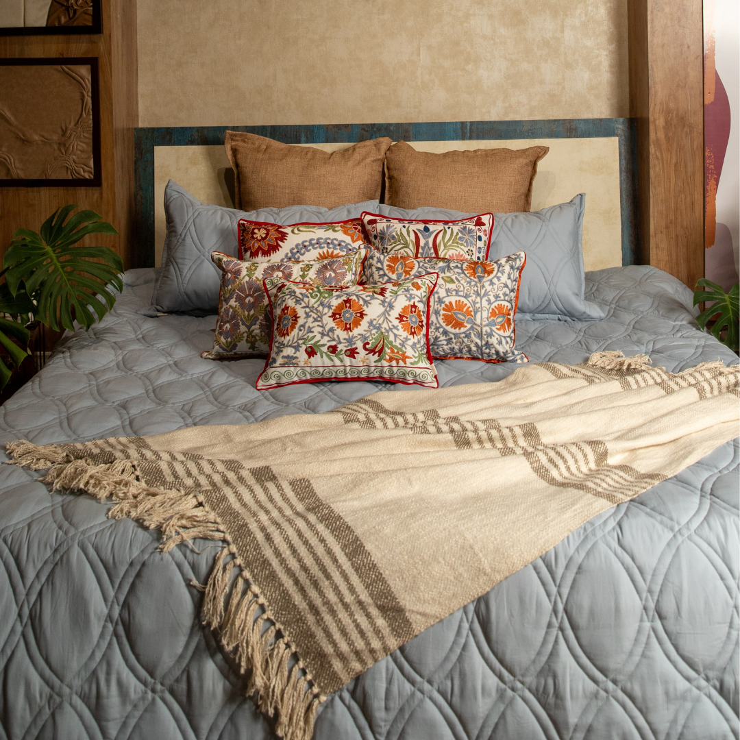 Sky Quilted Bedspread ( Set of 3 )