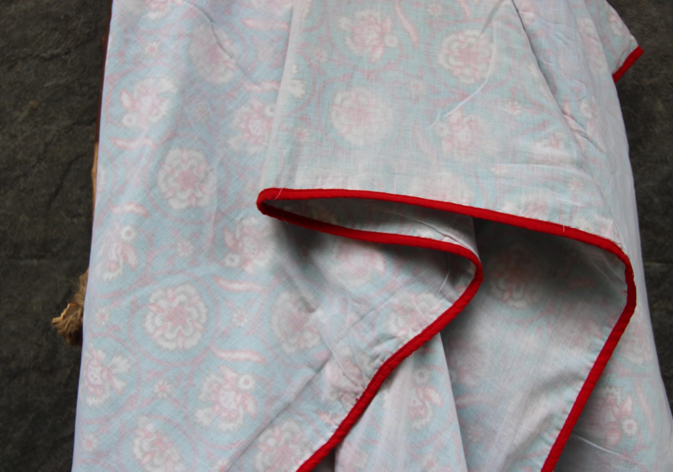 Green printed voile dohar