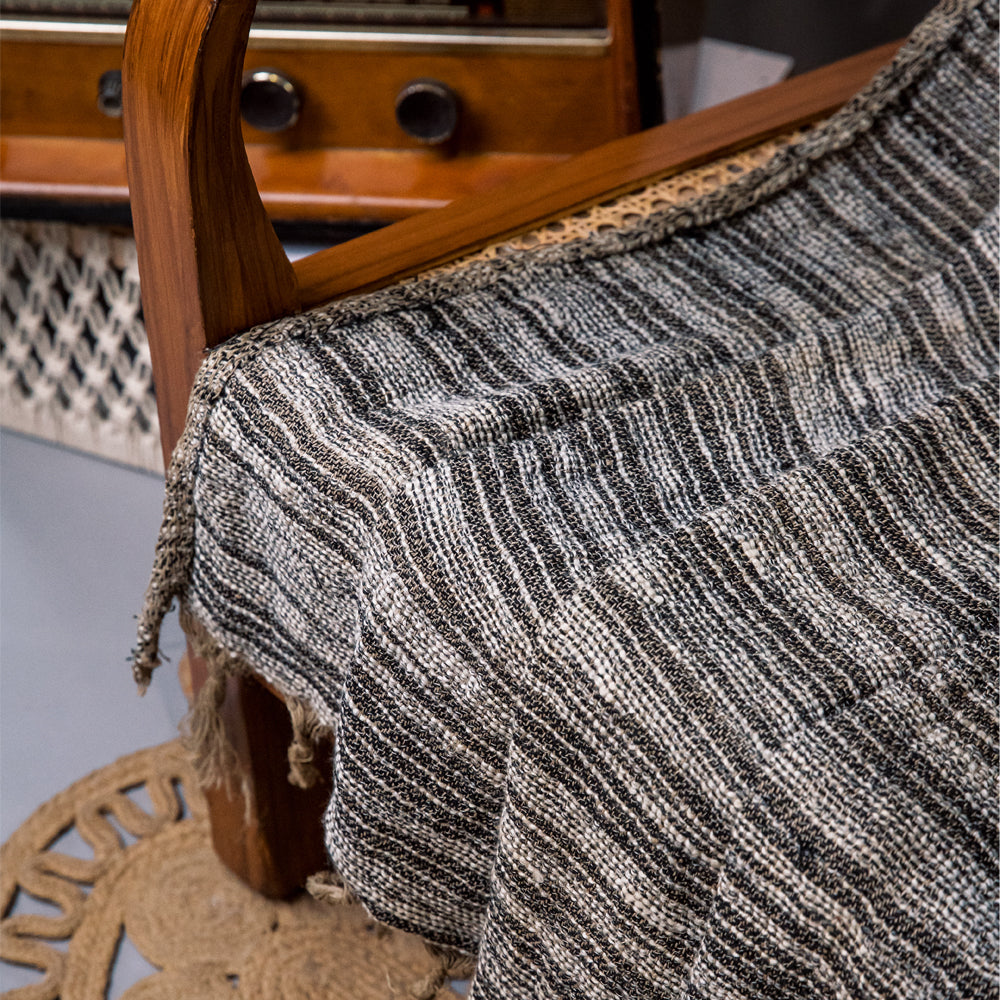 Jute Monochrome Throw