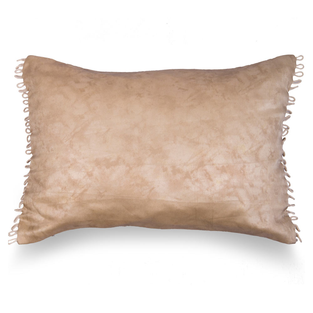 Cream marble loop lace lumbar cushion