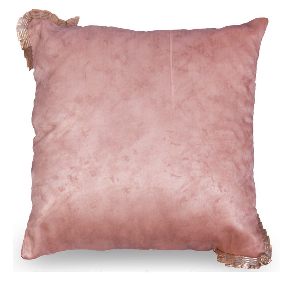Pink marble corner lace cushion
