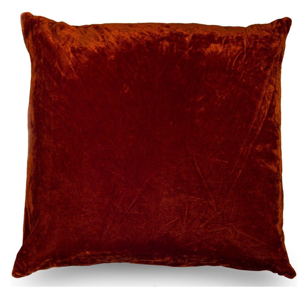 Rust hand dyed cushion