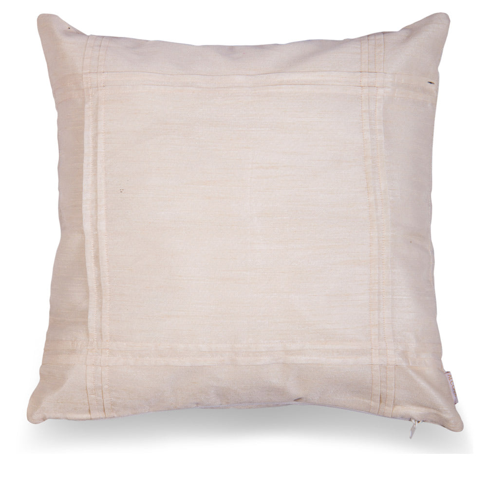Cream basic pleated cushion