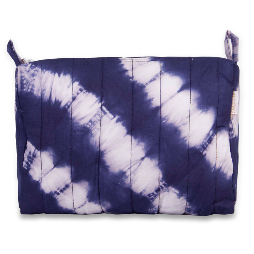 Blue Shibori travel pouch