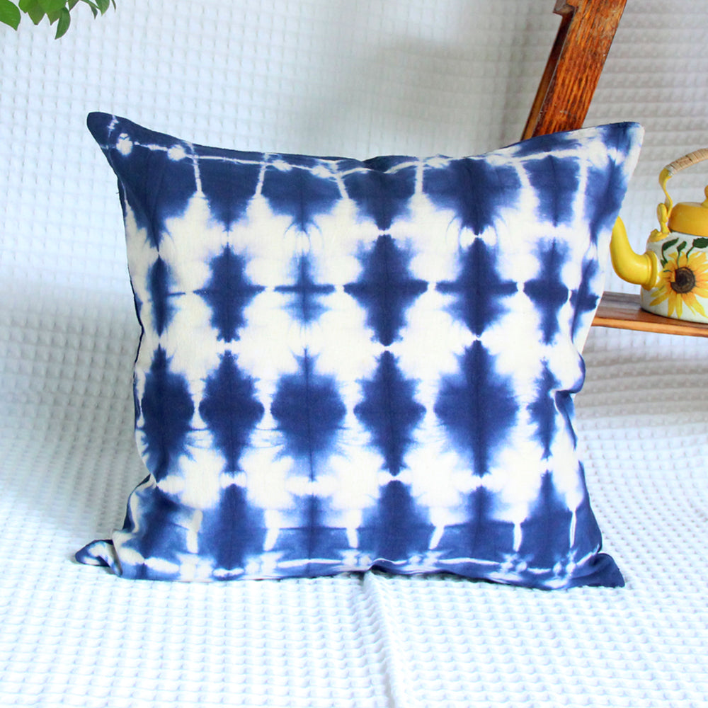 Navy Clamp Tie & Dye Cushion Covers