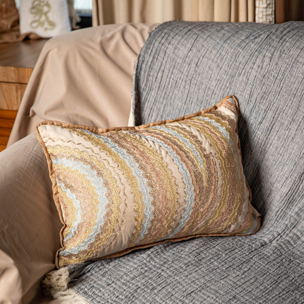 Crewel Floral Cushion Cover