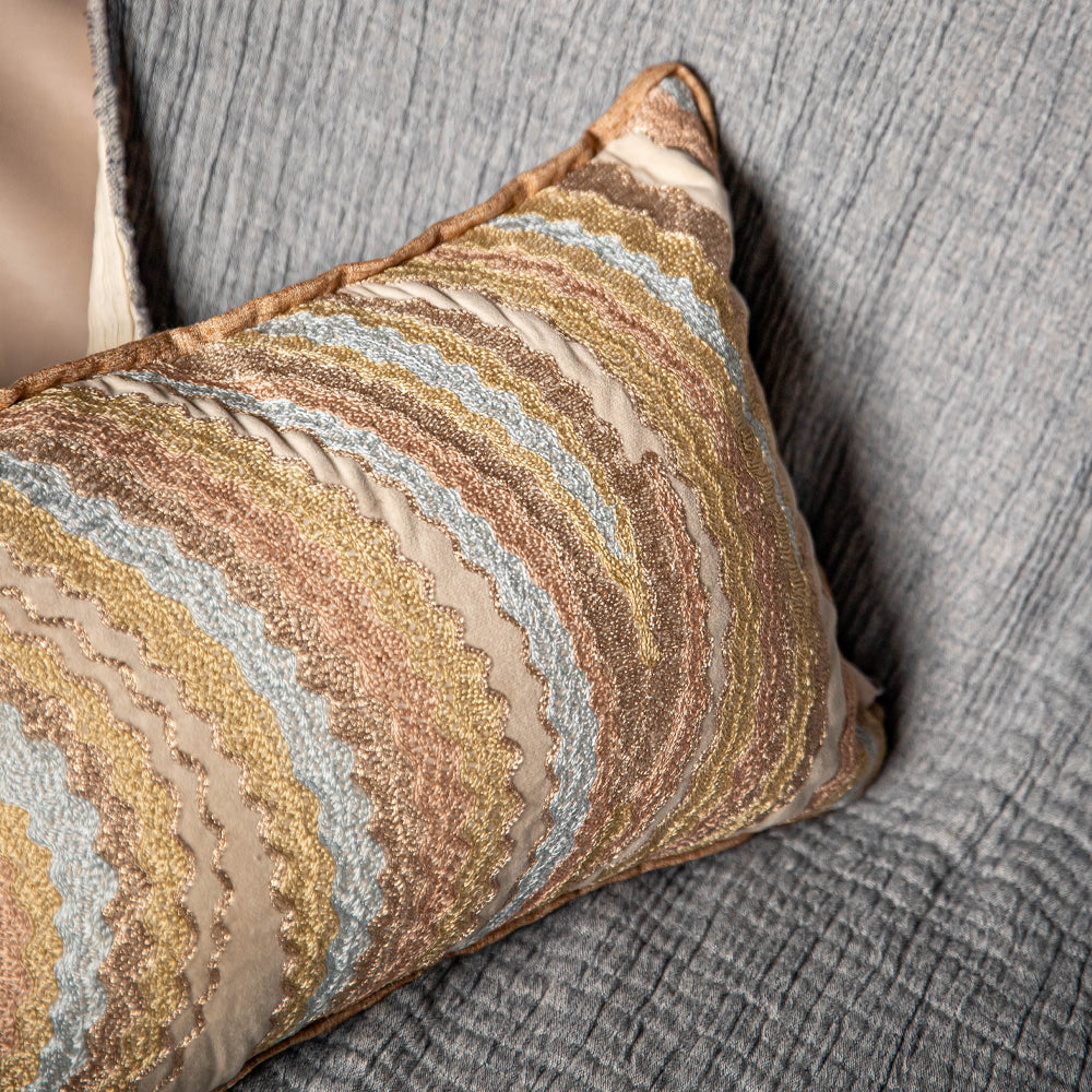 Crewel Floral Cushion Cover