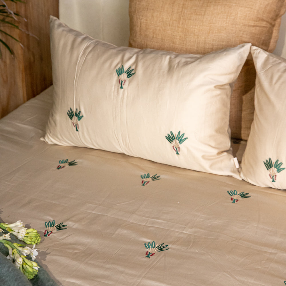 Palm Embroidered Bedding (set of 3)
