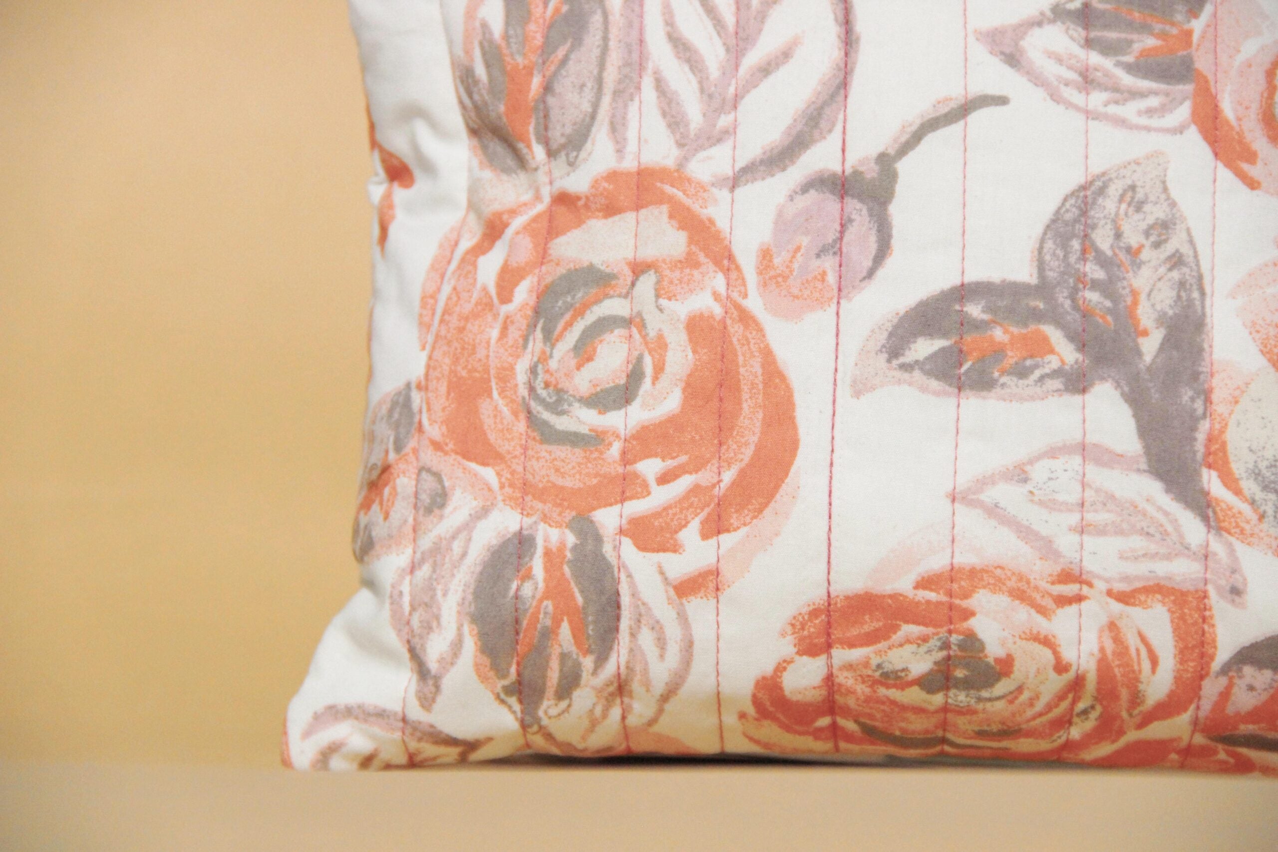 Red & orange printed utility pouch