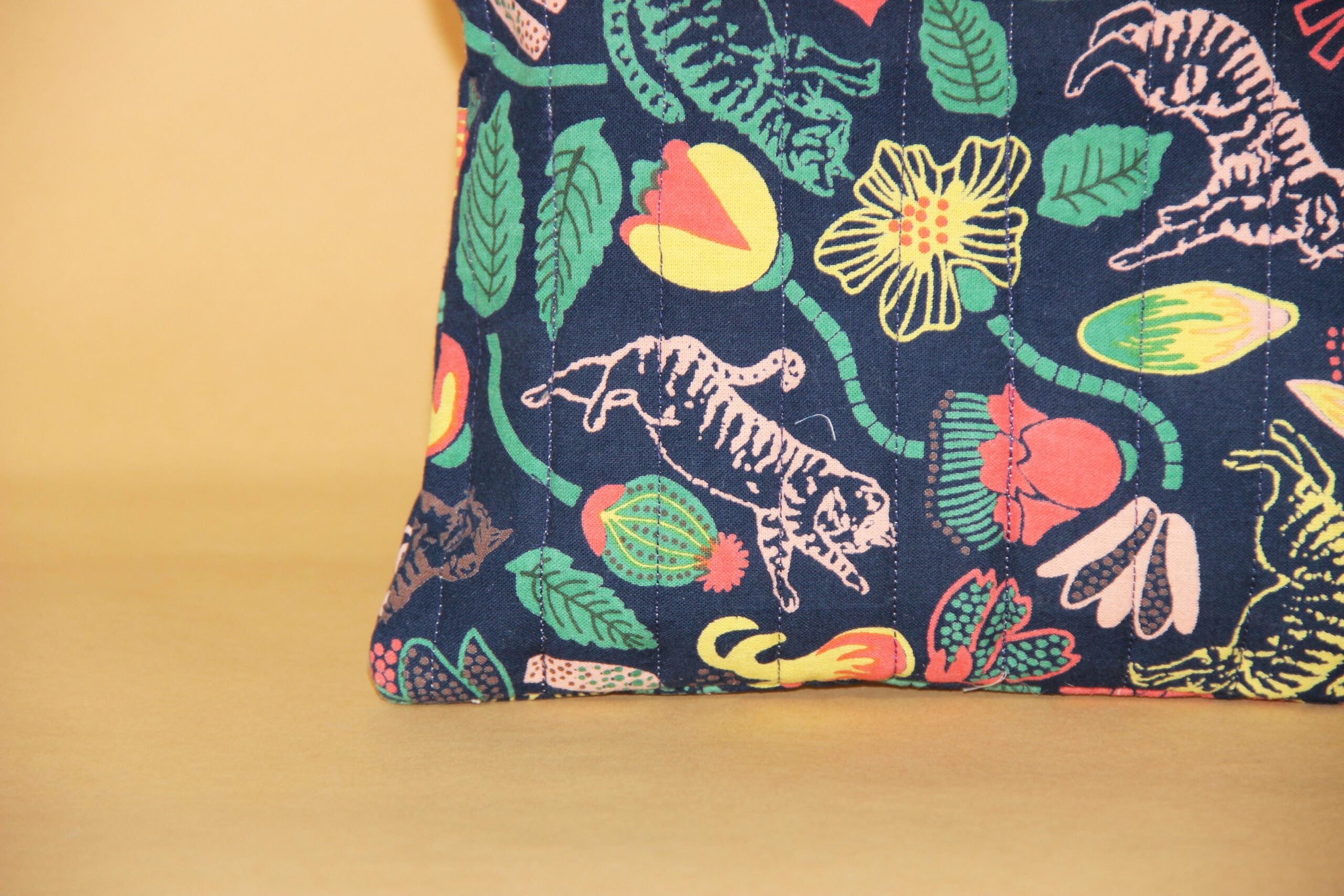 Navy printed utility pouch