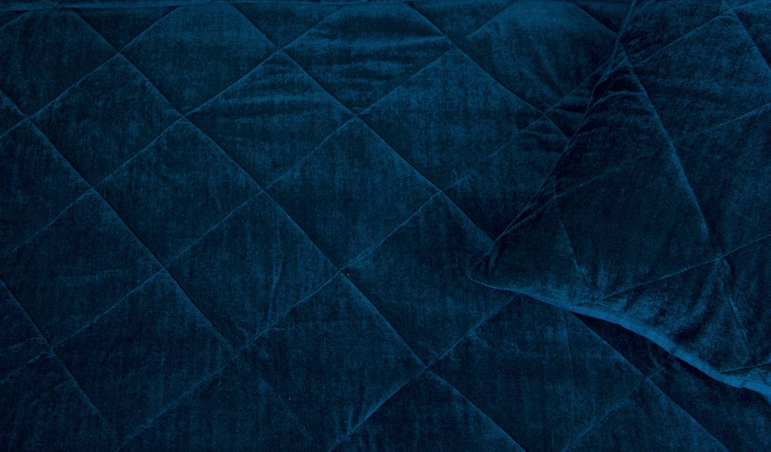 Teal Luxurious Velvet Bedspread (set of 7)