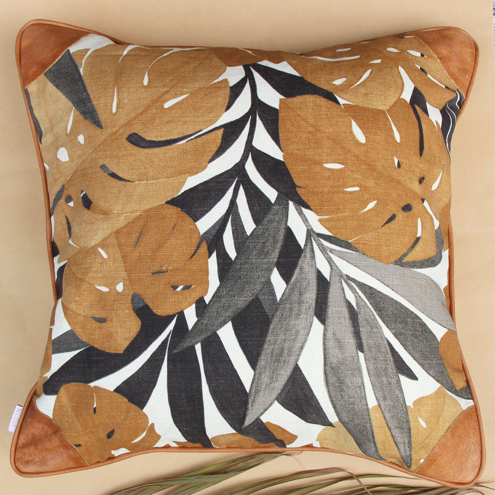 Ochre Jute Cushion Cover