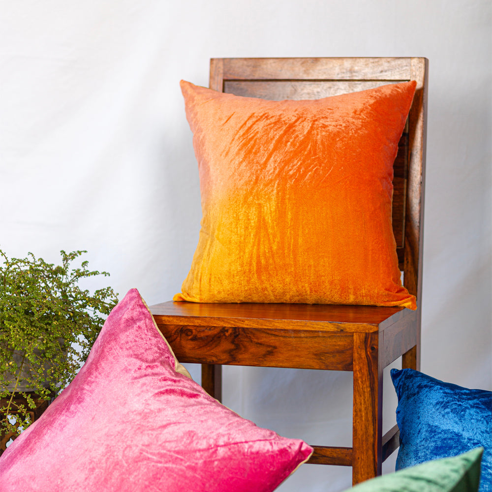Orange & peach ombre cushion cover