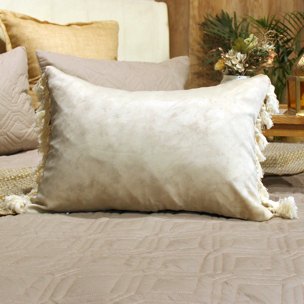 Gold Marble Tassel cushion