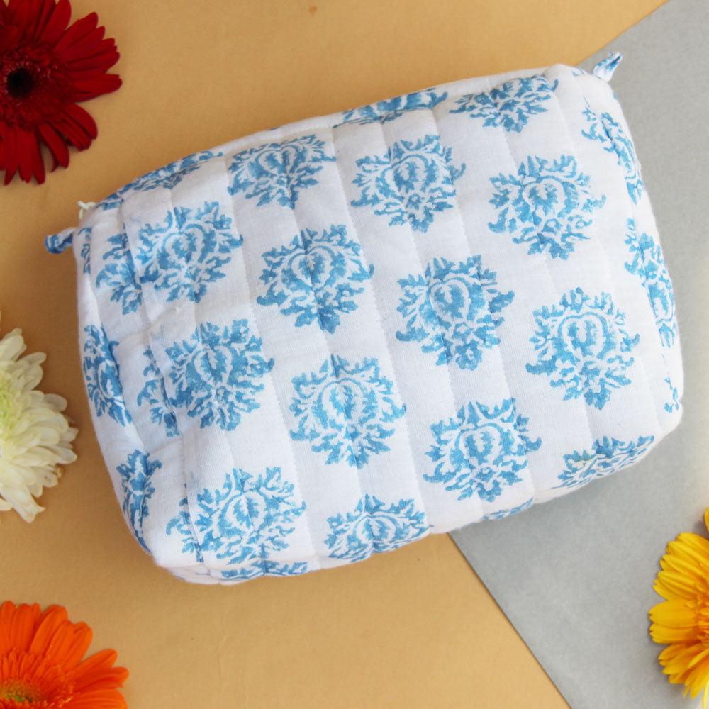 Block printed travel pouches (set of 3)