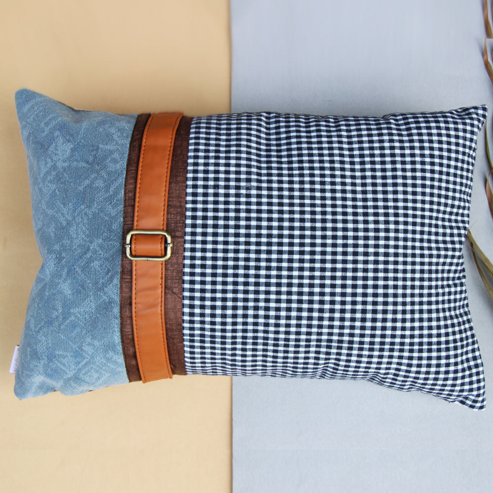 Checky Belted cushion