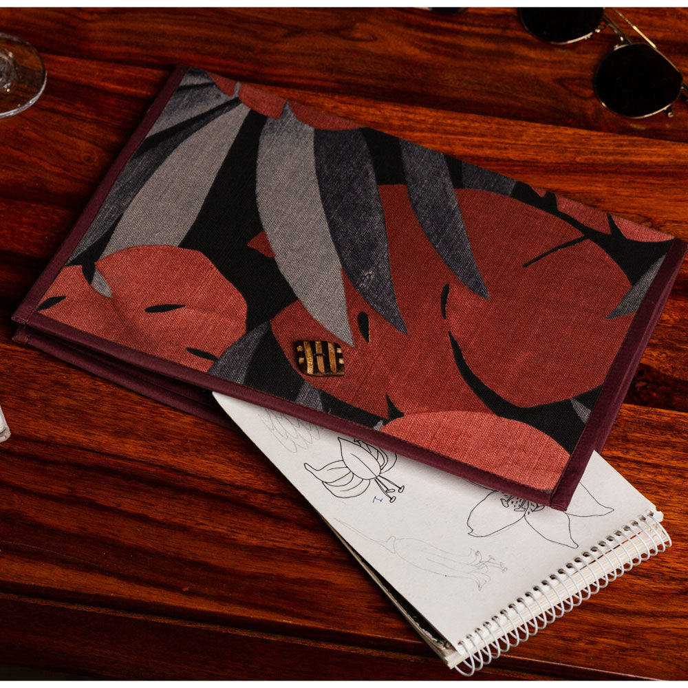 Crimson Jute File cover (A4 Size)