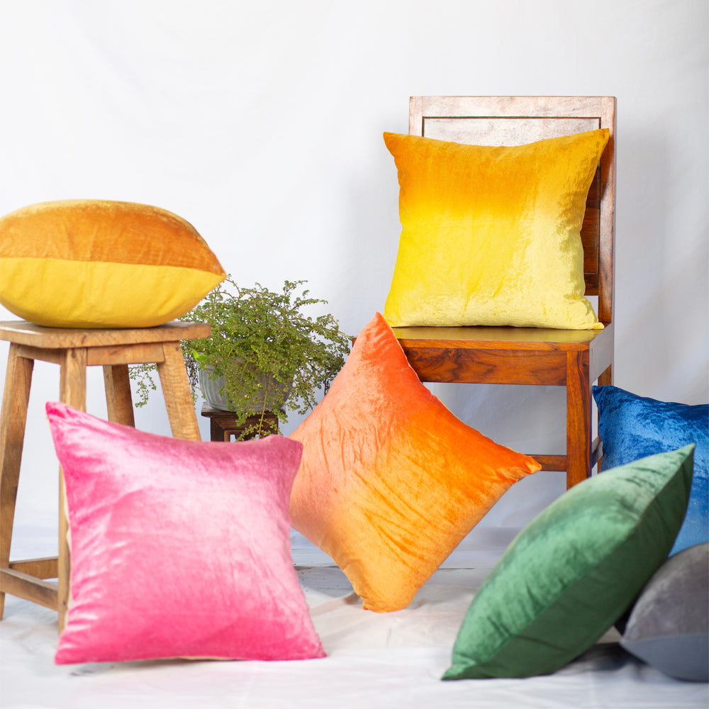 Blue ombre cushion cover